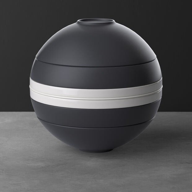 1016659093-VB-LA-BOULE-stripe.jpg Villeroy&Boch Iconic La Boule Set stoviglie 7 pezzi, nero e bianco - immagine 1