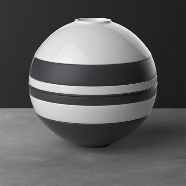 Villeroy&Boch Iconic La Boule Set stoviglie 7 pezzi, bianco e nero