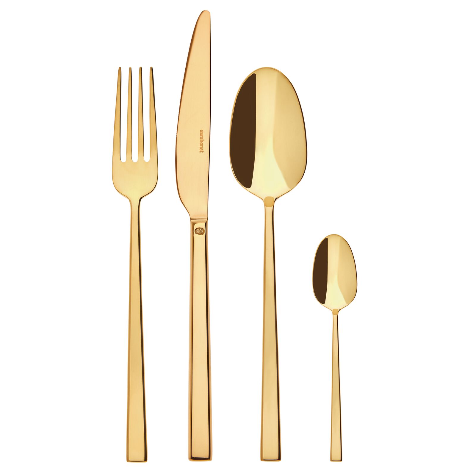 SAMBONET-Set24pz-52762g81-ROCK-Gold.jpg Sambonet Servizio di posate da tavola Rock-PVd Gold - 24 PZ - immagine 1