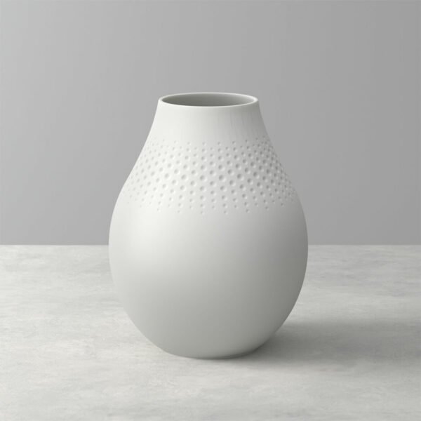 Vaso "Perle" alto bianco, collezione MANIFACTURE COLLIER