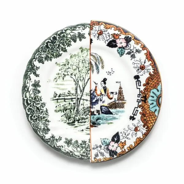 SELETTI Piatto piano “Ipazia” Hybrid collection
