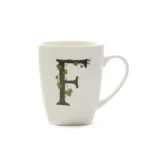 LA PORCELLANA BIANCA Mug Atupertu lettera "F"