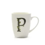 LA PORCELLANA BIANCA Mug Atupertu lettera "P"