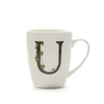 LA PORCELLANA BIANCA Mug Atupertu lettera "U"