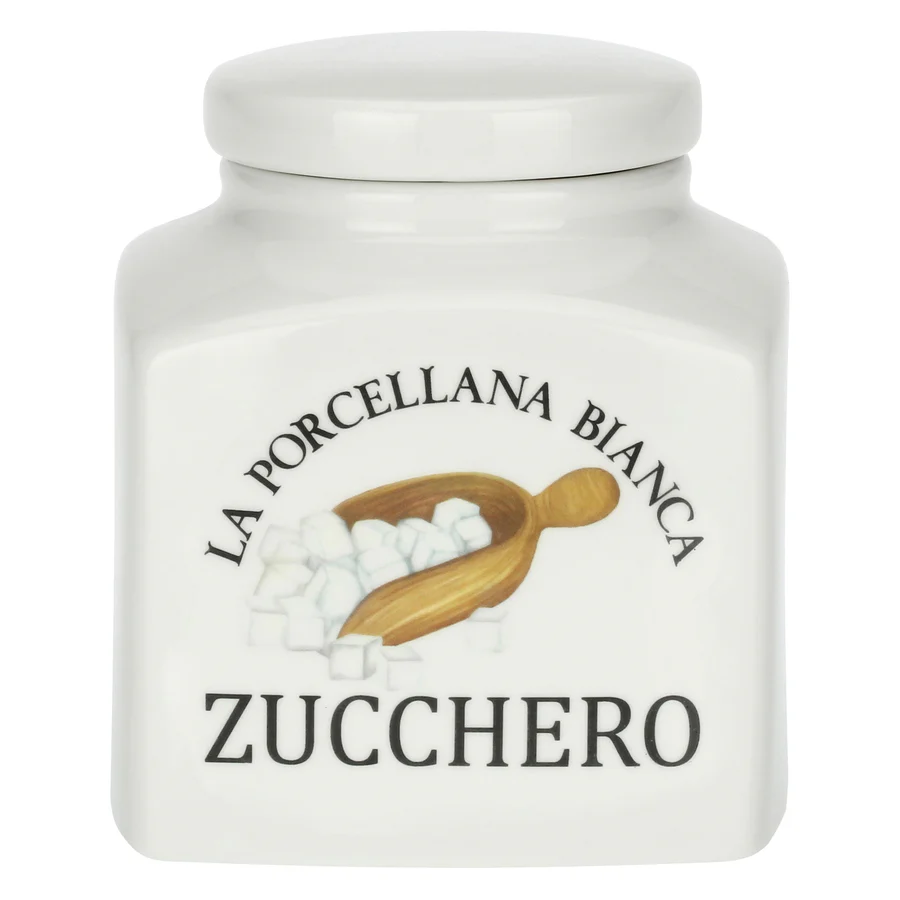 P0126110ZU foto LA PORCELLANA BIANCA Barattolo decorato "Zucchero" linea Conserva - immagine 1