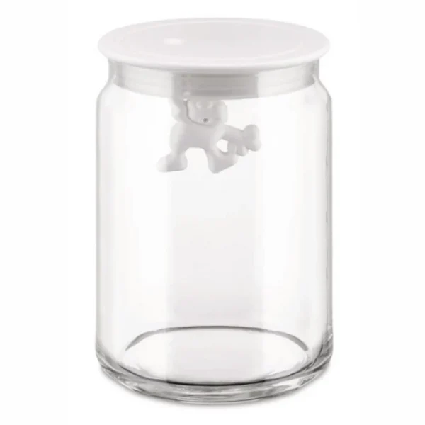 ALESSI Barattolo "Gianni - a little man holding on tight" 90 cl bianco