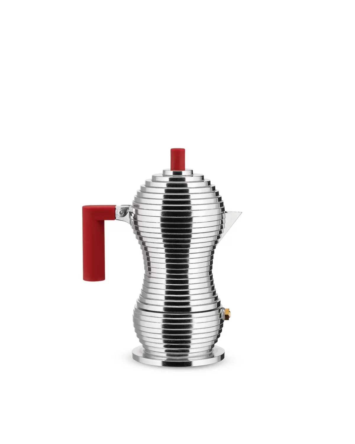 Caffettiera-Pulcina-3-tazze-Manico-Rosso ALESSI Caffettiera Pulcina - 3 tazze - Manico Rosso - immagine 1