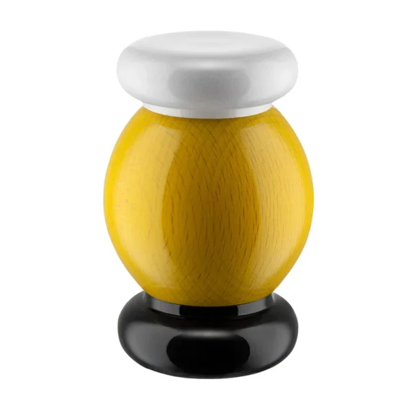 ALESSI Macinasale, pepe, spezie "ES18 1" design Sottsass, giallo/nero/bianco