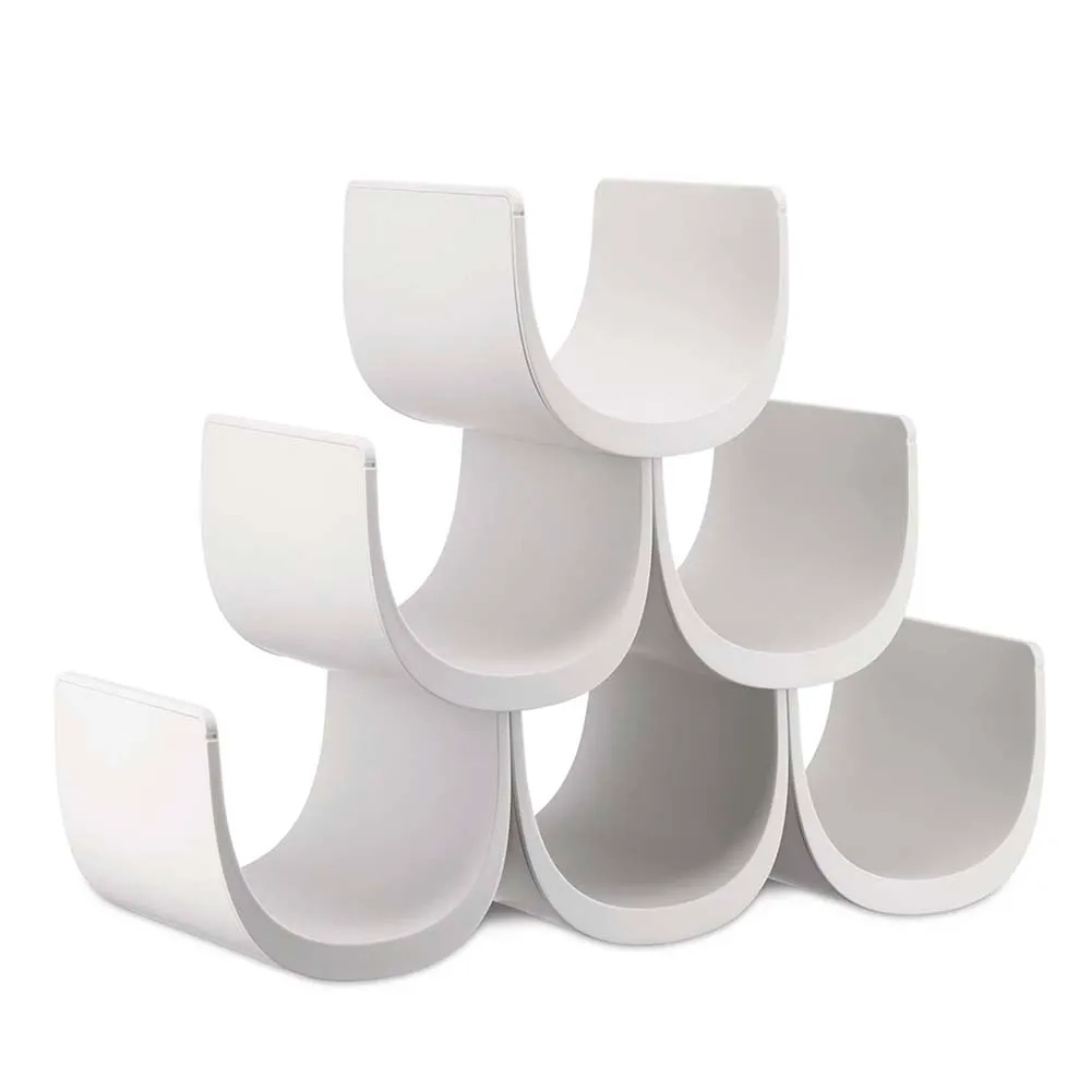 GIA13 W foto 2 ALESSI Portabottiglie modulabile "Noè" bianco - immagine 2