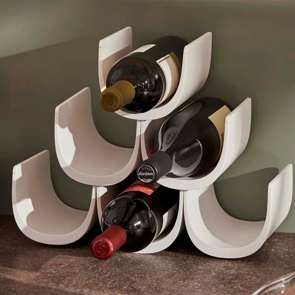 GIA13 W foto 3 ALESSI Portabottiglie modulabile "Noè" bianco - immagine 3