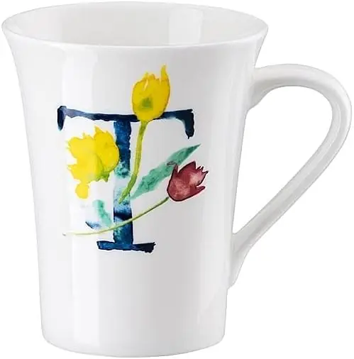 0204872739915505 Hutschenreuther Mug Flower Alphabet "T" - immagine 1
