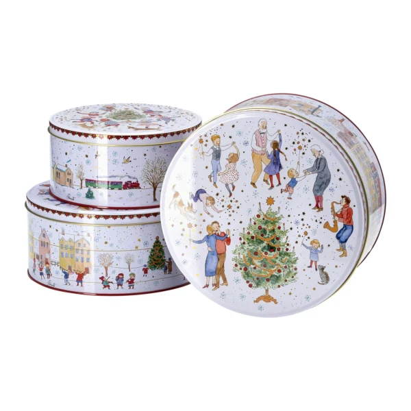Hutschenreuther Set 3 Scatole per biscotti collezione "Suoni di Natale 2023"