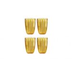 Guzzini Set 4 Bicchieri alti linea "Dolcevita" colore ambra