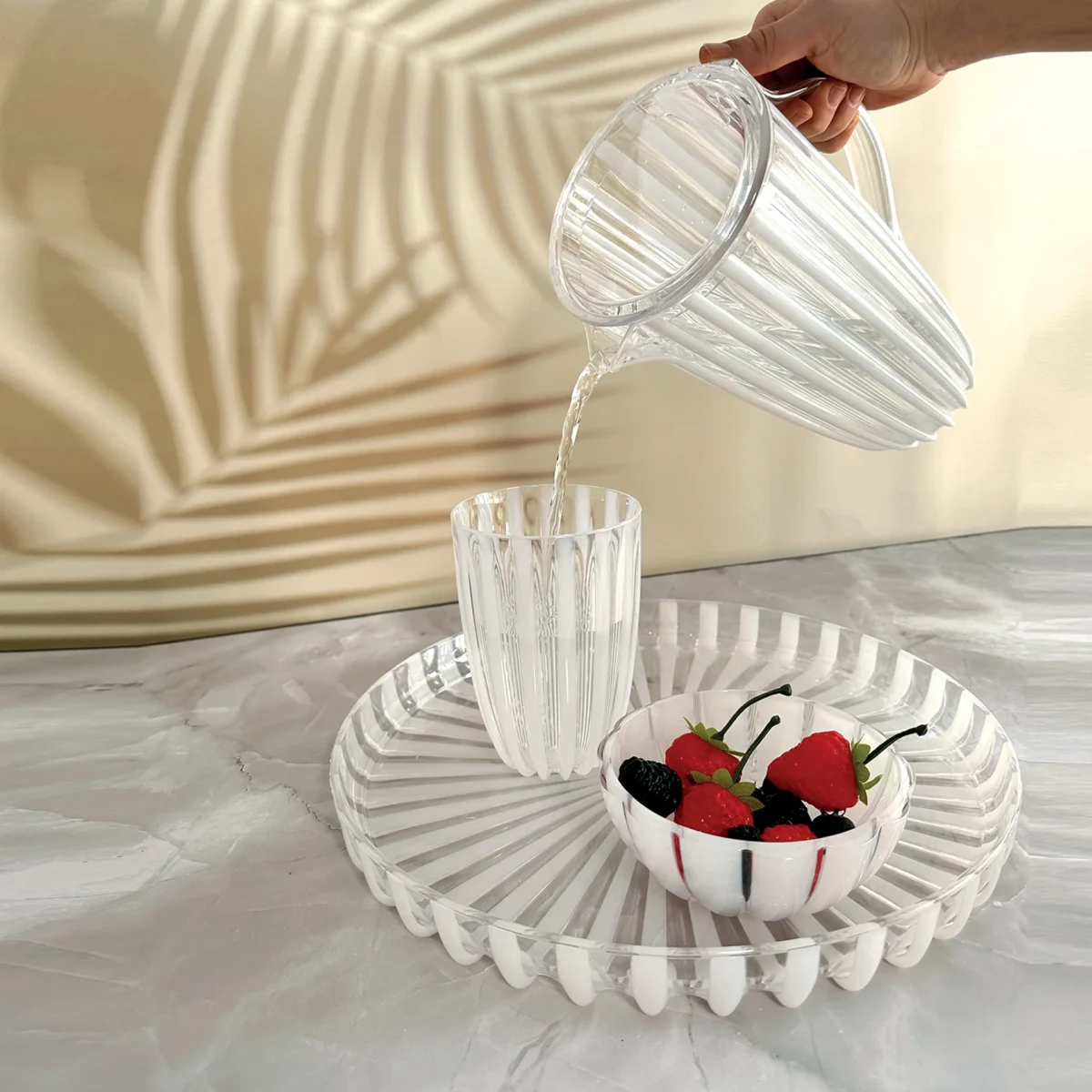 Guzzini Set 4 Bicchieri alti linea "Dolcevita" colore madreperla - immagine 3