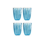 Guzzini Set 4 Bicchieri alti linea "Dolcevita" colore turchese