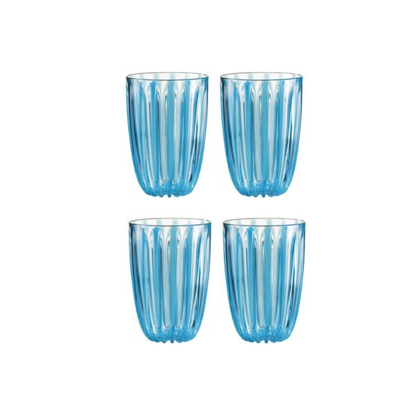Guzzini Set 4 Bicchieri alti linea "Dolcevita" colore turchese