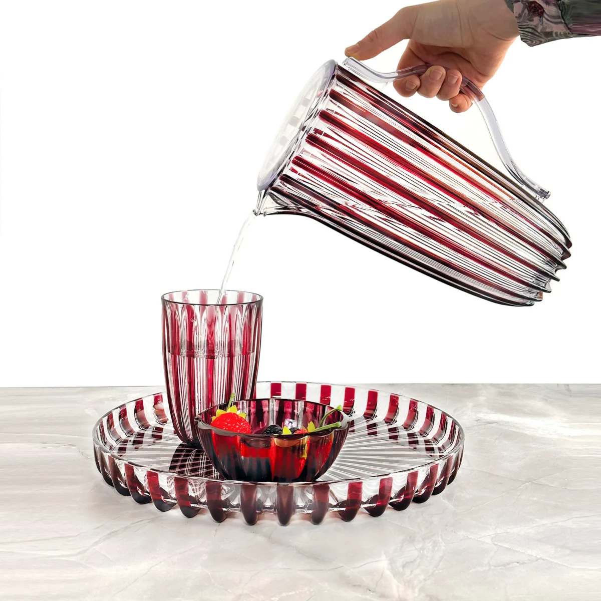 Guzzini Set 6 Bicchieri alti linea "Dolcevita" colore ametista - immagine 2