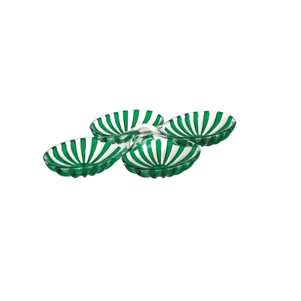 Guzzini Set 2 antipastiere linea "Dolcevita" colore verde
