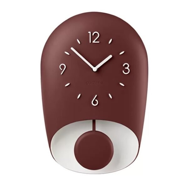 Guzzini Orologio da parete con pendolo "Bell" colore rosso rubino