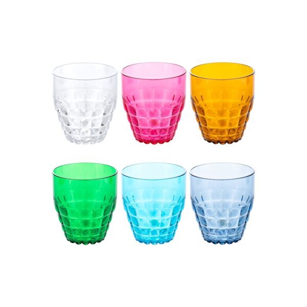 Guzzini Set 6 Bicchieri bassi colorati linea "Tiffany"
