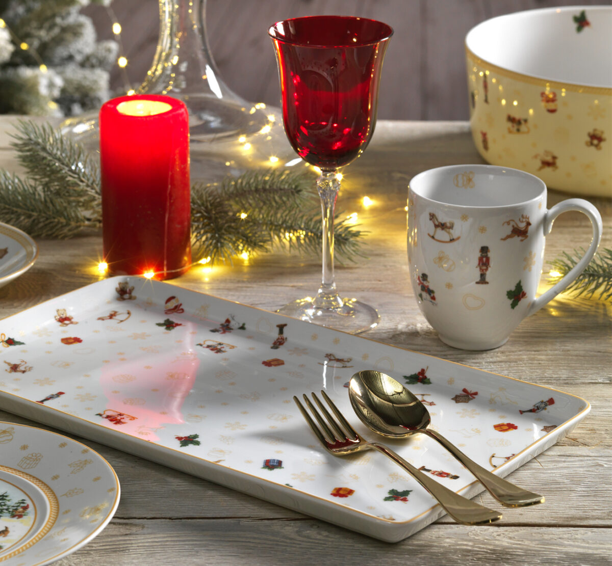 WEISSESTAL Vassoio rettangolare linea Christmas Toys. - immagine 3