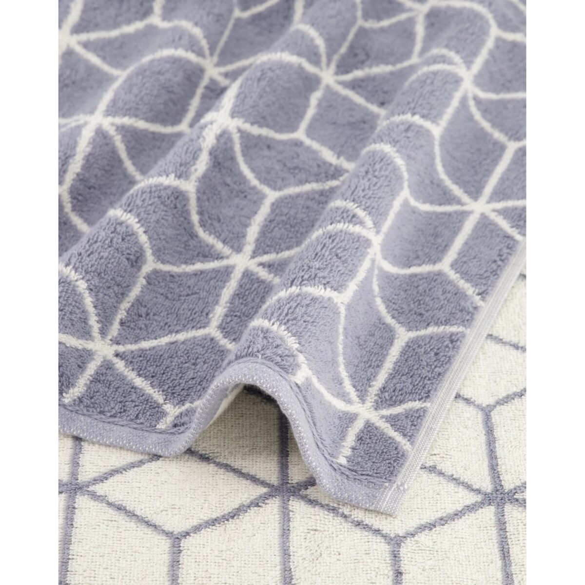 Villeroy&Boch Asciugamani 30x50 fantasia "Carrè" blu e bianco - immagine 3