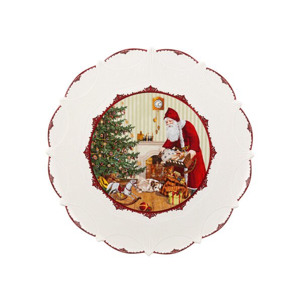 VILLEROY & BOCH Piatto pasticceria grande "Babbo Natale porta i regali"