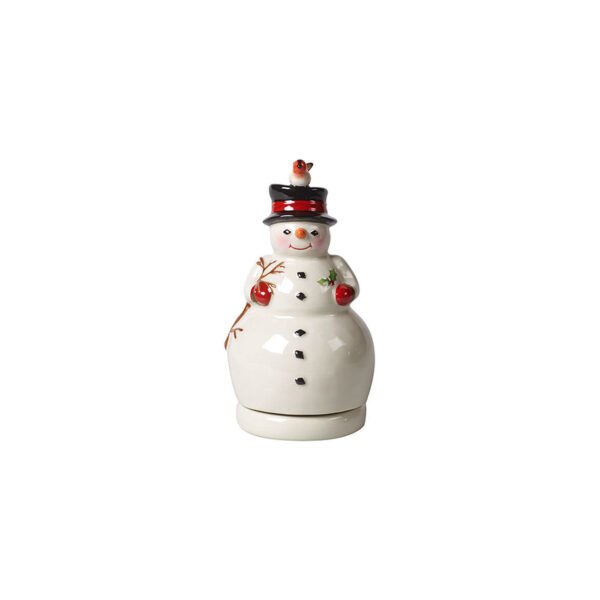 Villeroy & Boch Statuina con carillon "Pupazzo di neve" Nostalgic Melody