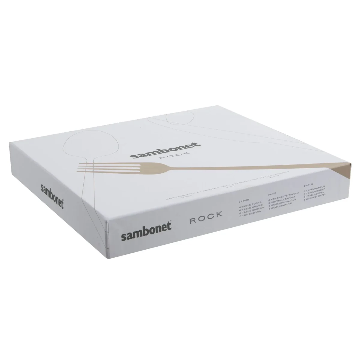 Sambonet Servizio di posate da tavola 24 pz "ROCK"  in acciaio inossidabile 18/10 - immagine 2