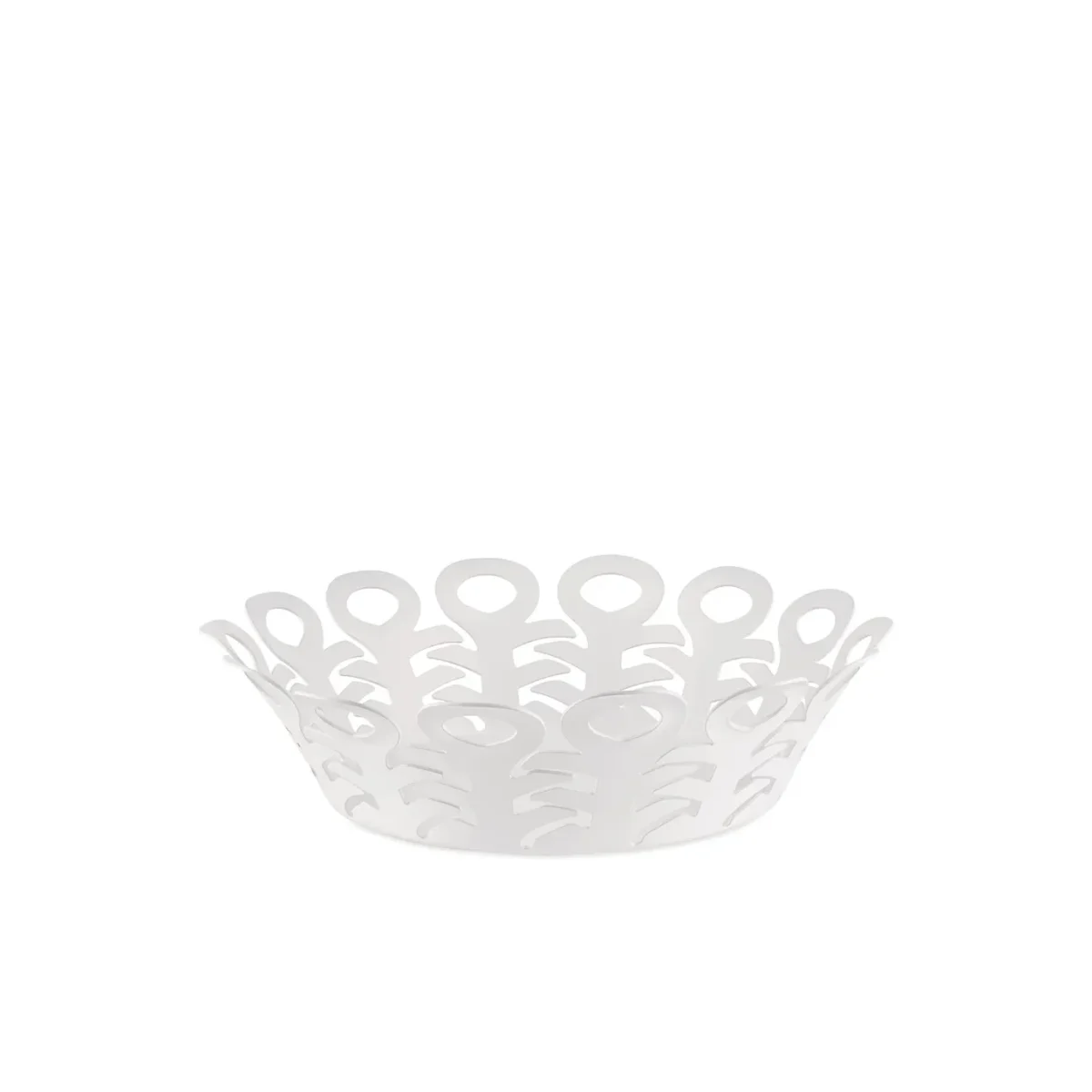 Cestino Vimini Alessi In Acciaio Inossidabile 18/10 - Design Traforato, Diametro 27 Cm, Altezza 5.5 Cm, Facile Da Pulire