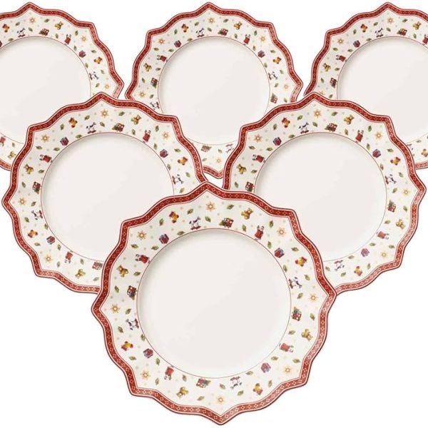 Villeroy & Boch Set 6 piatti piani Toy's Delight colore bianco