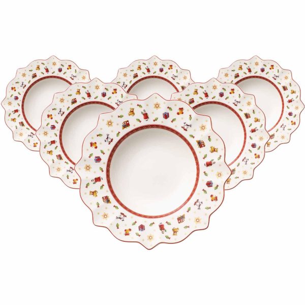 Villeroy & Boch Set 6 piatti fondi Toy's Delight colore bianco