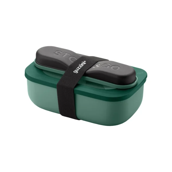 Guzzini Set Lunch Box con posate da viaggio linea "Store&Go" colore verde