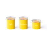 Guzzini Set 3 barattoli personalizzabili linea "ChefLine" colore giallo mango