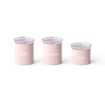 Guzzini Set 3 barattoli personalizzabili linea "ChefLine" colore rosa pesco
