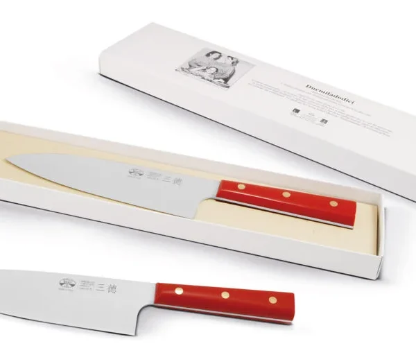 Coltello Santoku collezione "Duemiladodici" manico rosso