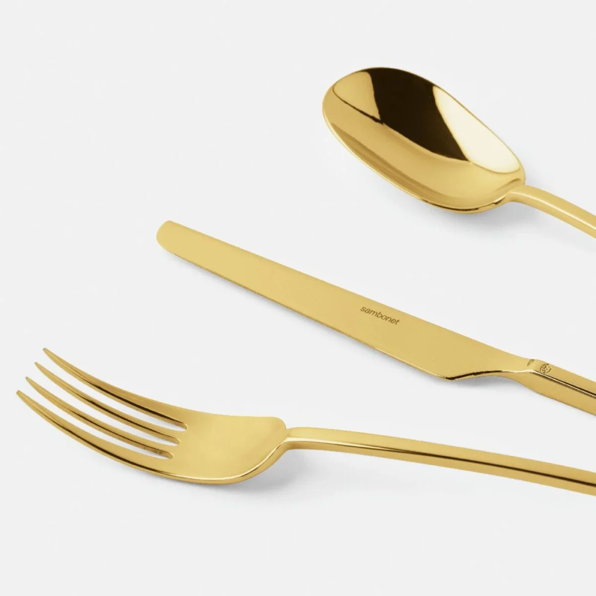 Sambonet  "100" Servizio di posate da tavola 24 pz in acciaio inox Mirror PVD Gold - immagine 3