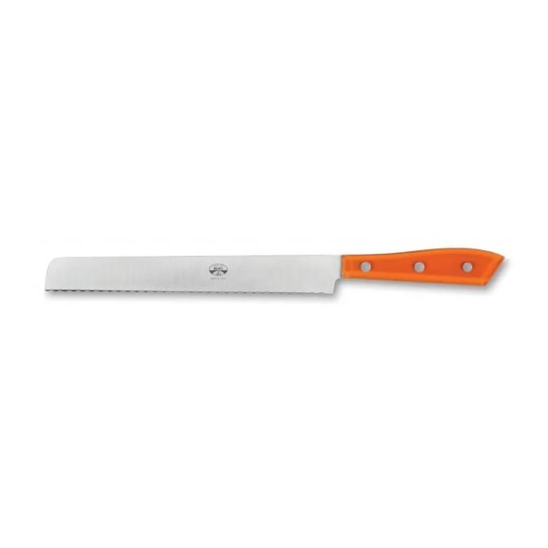 Coltello per pane collezione "Compendio" manico arancio