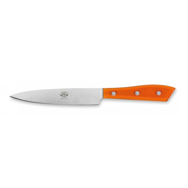 Coltello per verdure e pesce collezione "Compendio" manico arancio