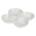 LA PORCELLANA BIANCA Antipastiera 4 scomparti "CONVIVIO"