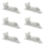 LA PORCELLANA BIANCA Set 6 appoggiaposate "Gatto"