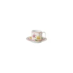 Rosenthal Set 6 tazzine da caffè espresso con piattino Swarovski IDYLLIA decoro Marshmallow