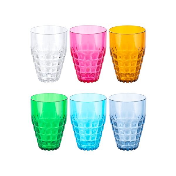 Guzzini Set 6 Bicchieri alti colorati linea "Tiffany"