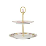 Rosenthal  Alzata a due piani Swarovski IDYLLIA decoro Marshmallow