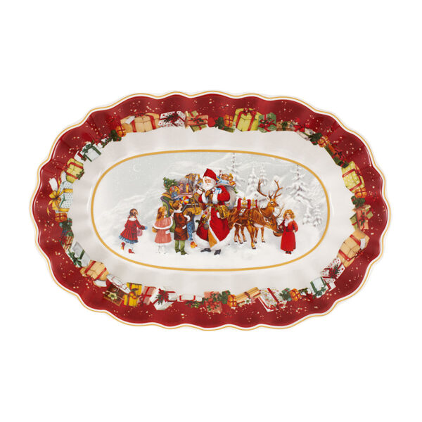 VILLEROY & BOCH Ciotola ovale collezione Toy's Fantasy "Babbo Natale e bambini"