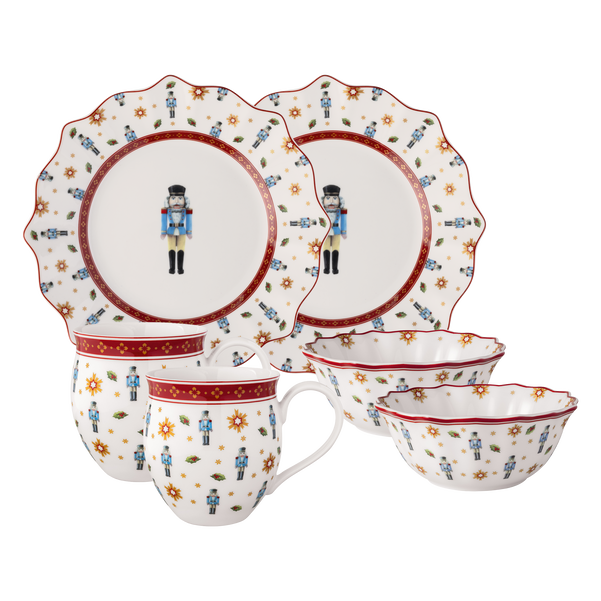 Villeroy & Boch Set da colazione 6 pz Toy's Delight decoro "Schiaccianoci"