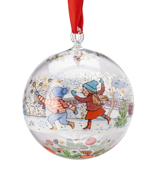 Hutschenreuther Ornamento sfera cristallo collezione Weihnachtsklänge 2023