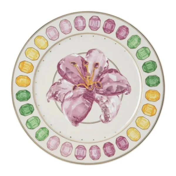 Rosenthal Piatto di presentazione rotondo Swarovski IDYLLIA decoro Lily