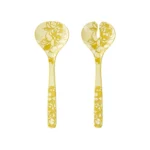 Guzzini Set posate per insalata "JOSEPHINE" colore Dusty yellow