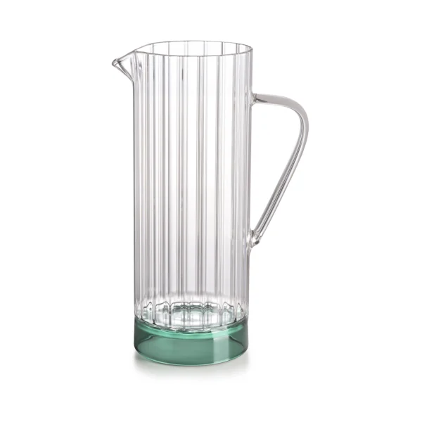 IVV Caraffa trasparente "Quattro note" base colore verde